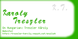 karoly treszler business card